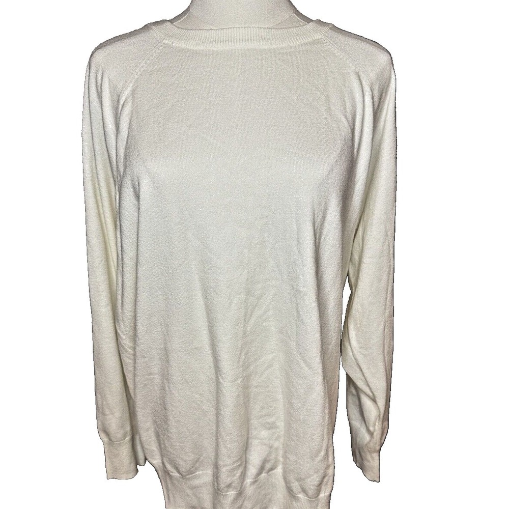 Torrid Everyday Soft Pullover Crew Sweater Ivory Size 2, 20/24 NWT‎